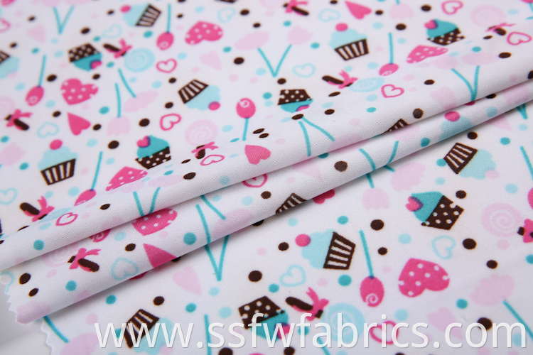 Cute Ice Cream Pattern Fabric